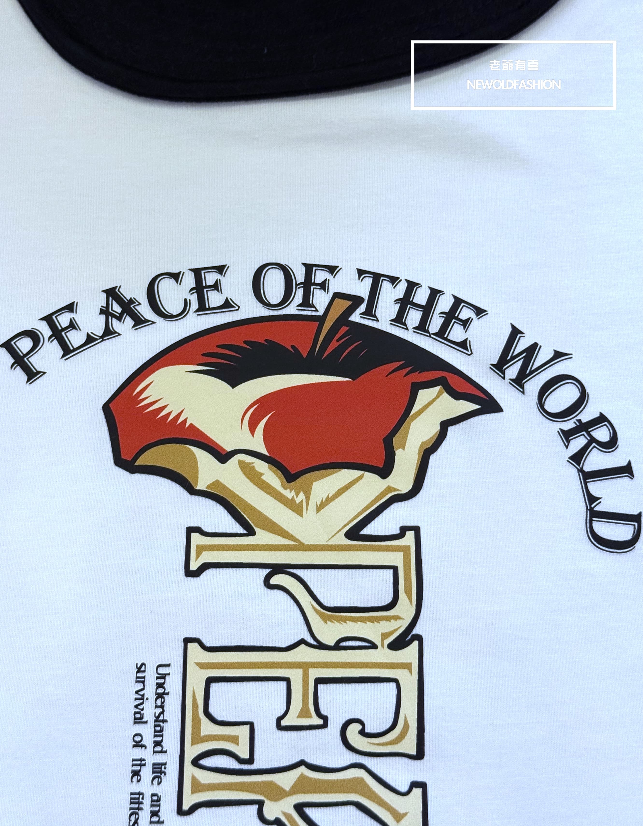 『新品上市』重磅Peace蘋果短T(NOF25038166)-白