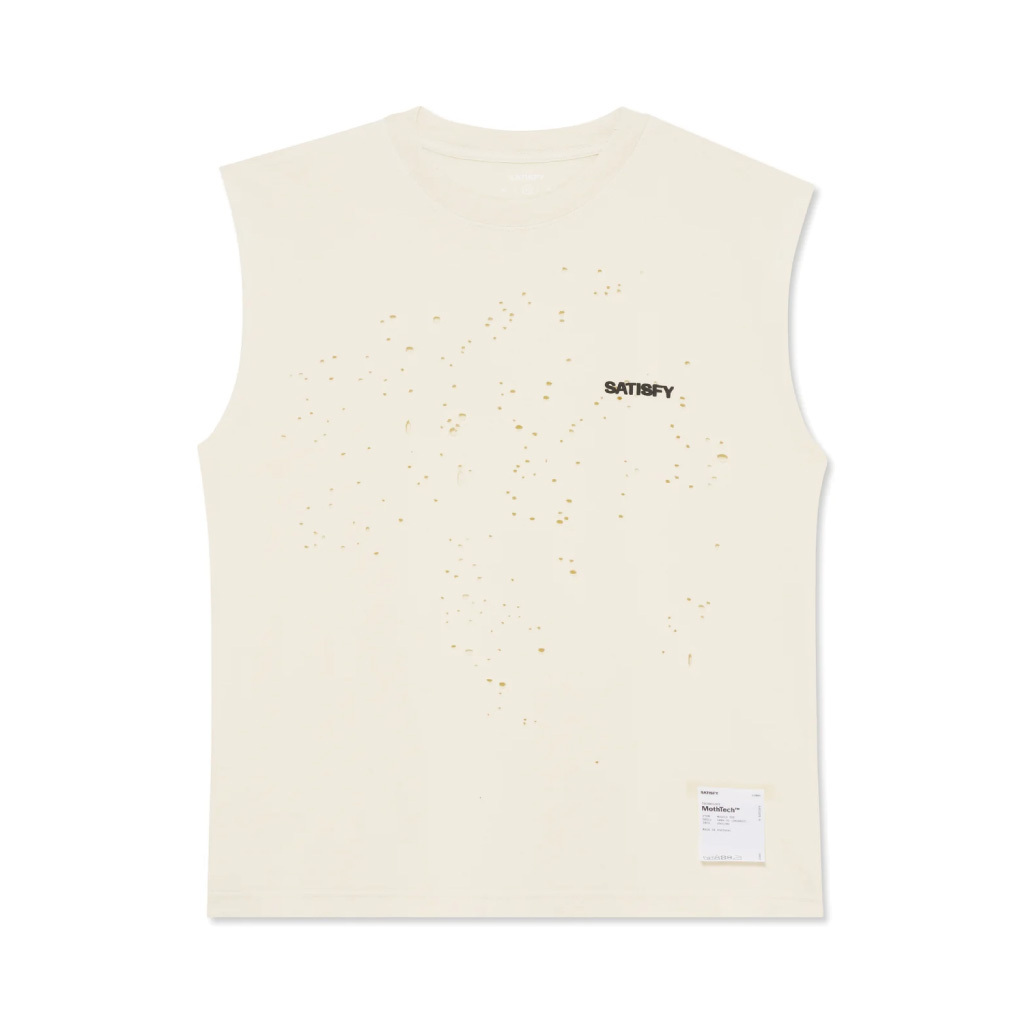 RUN｜SATISFY MothTech™ Muscle Tee - Aged Ecru