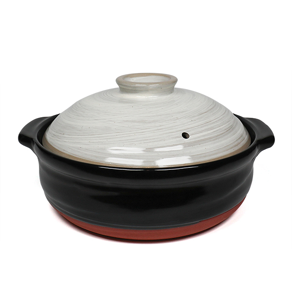 【萬古燒】輕量 粉引刷毛目 8號IH土鍋