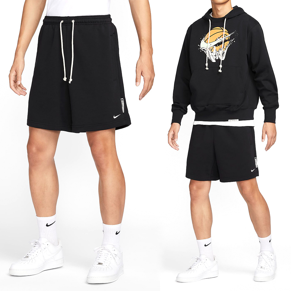 Nike SI FLC 8IN Short 男款 黑色 棉褲 休閒 運動 抽繩 拉鍊 口袋 短褲 FZ0217-010