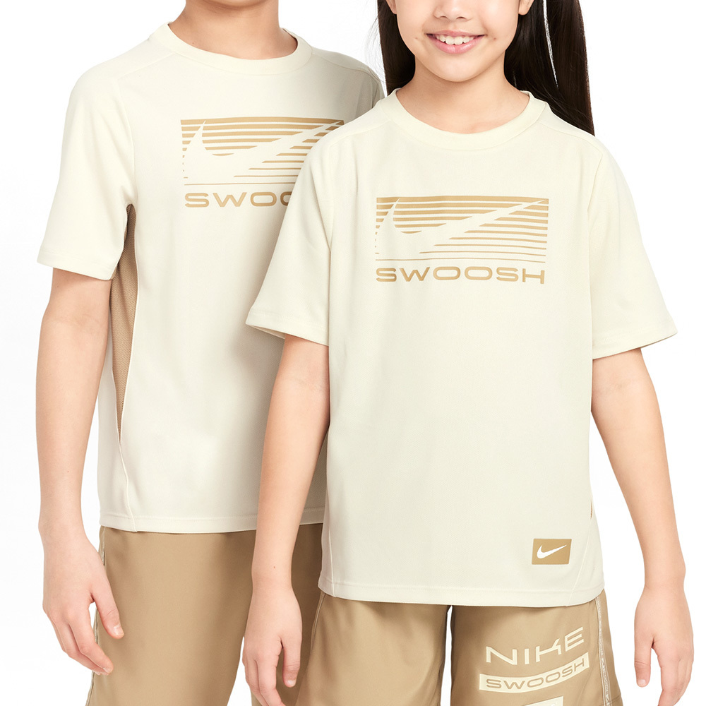 Nike Multi SS Top GX Love 大童 棕色 圓領 運動 休閒 上衣 速乾 短袖 HJ3743-229