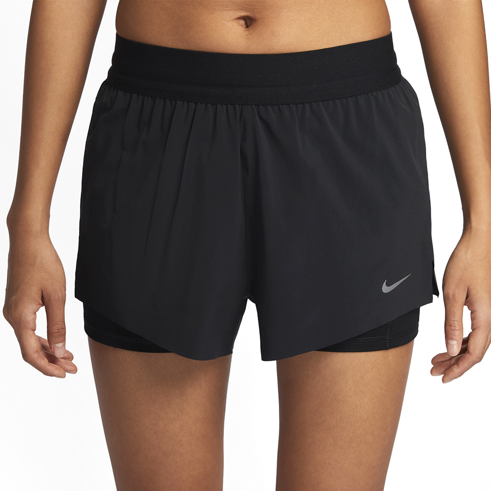 Nike Swift DF MR 2N1 SHRT 女款 黑色 雙層 排汗 中腰 運動 休閒 短褲 HJ5377-010