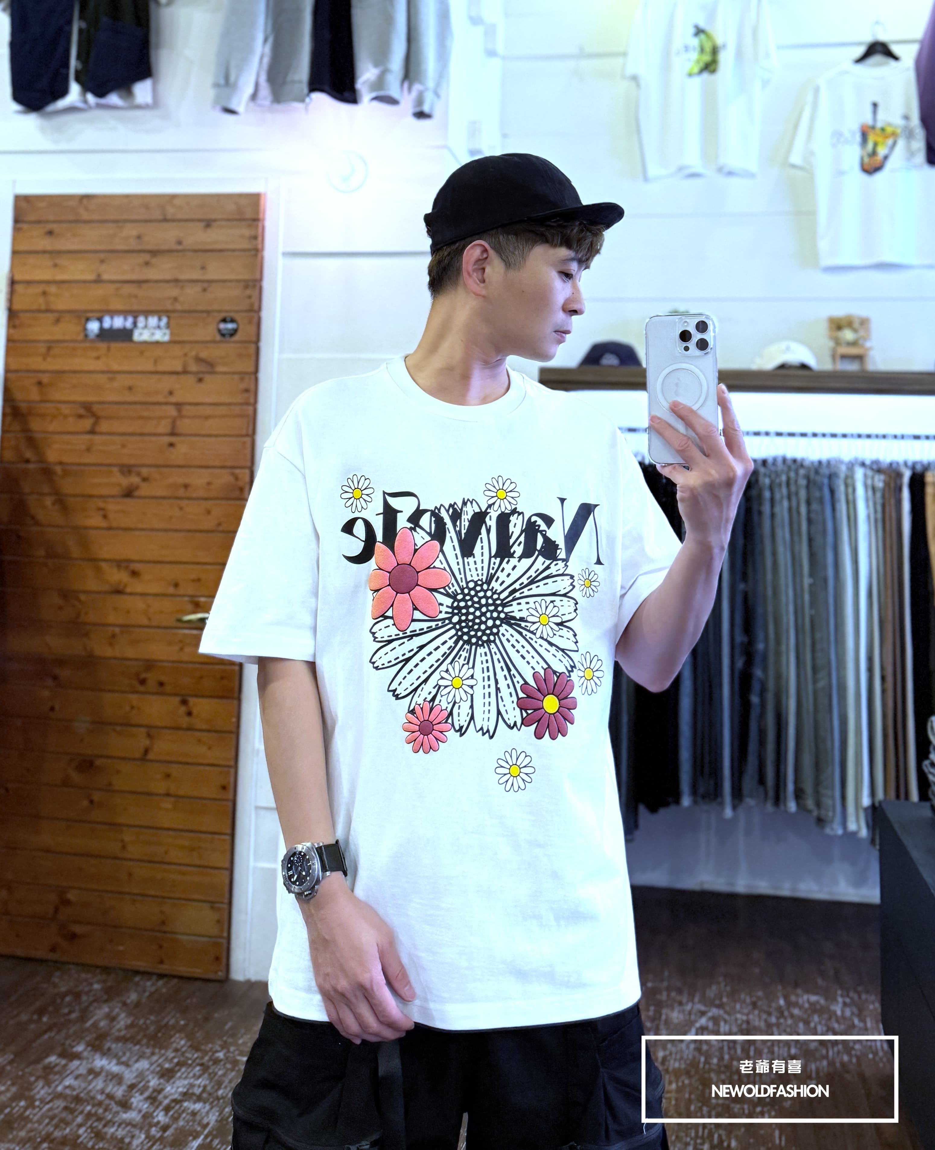 『新品上市』重磅Naivete小花短T(NOF25038141)-白