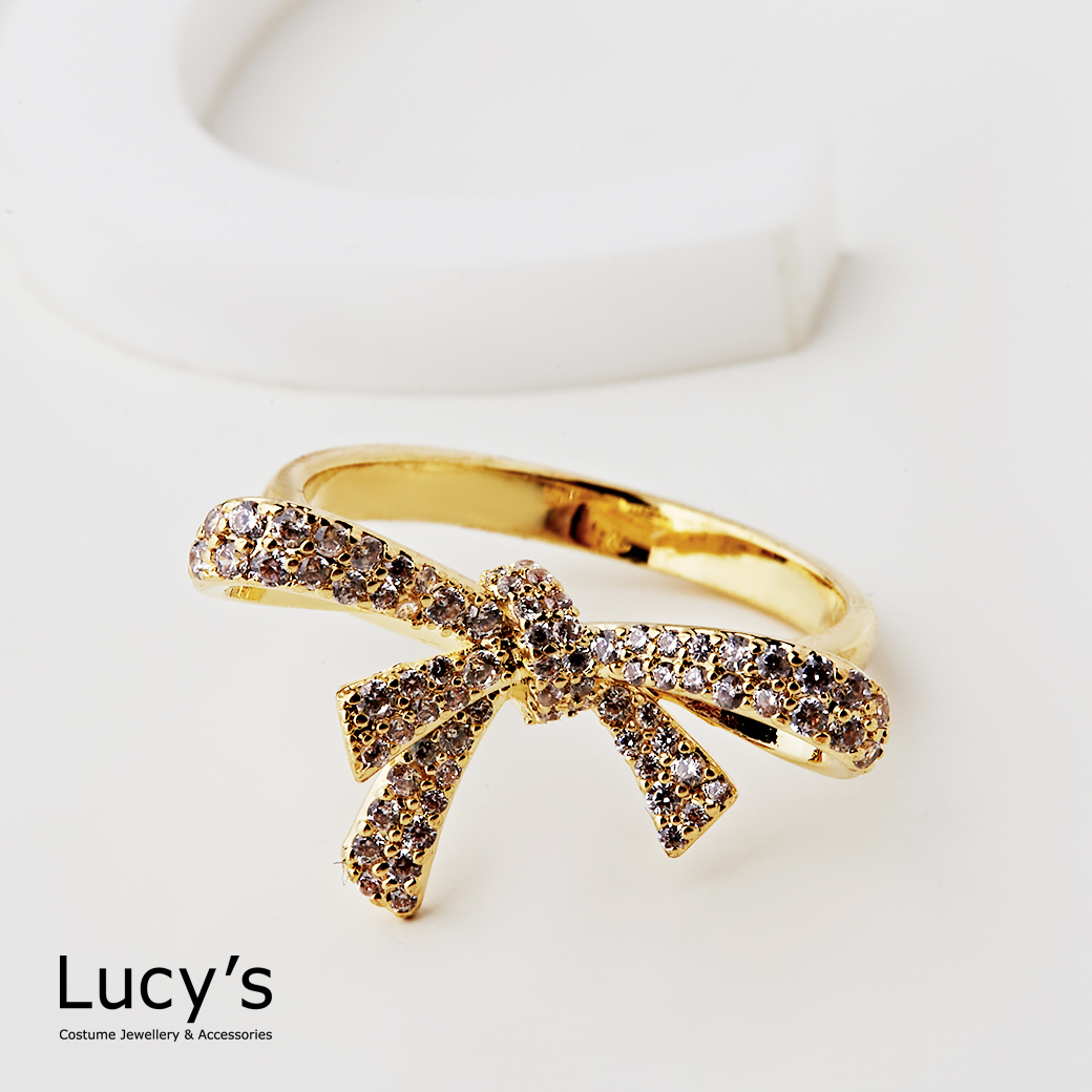 閃耀蝴蝶結 開口戒 (122280/122232)