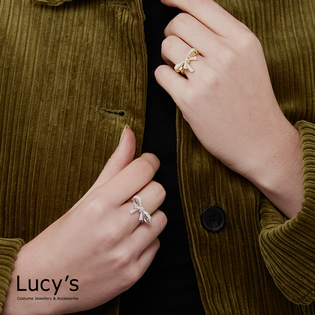 閃耀蝴蝶結 開口戒 (122280/122232)