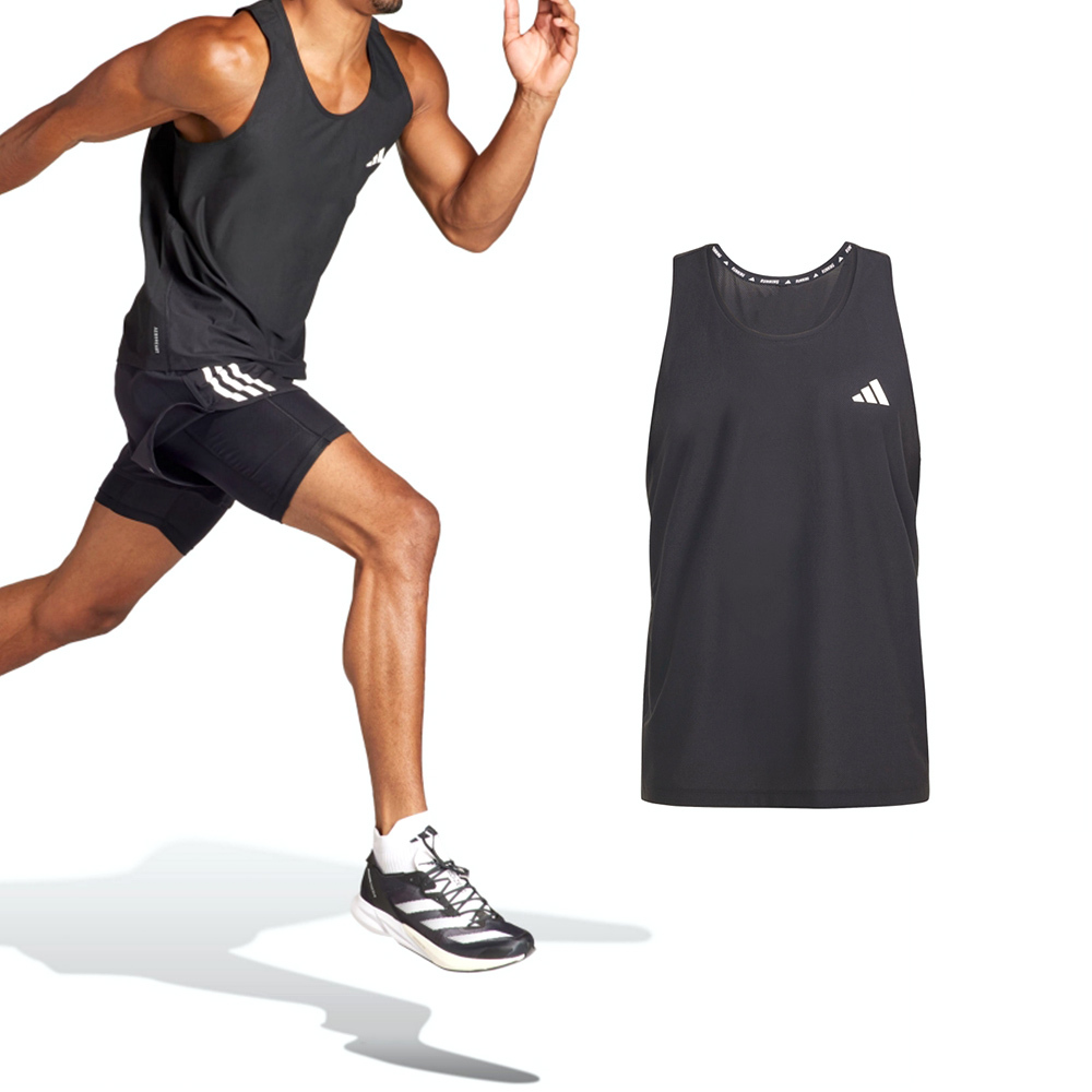 Adidas OTR B Tank 男款 黑色 運動 休閒 訓練 吸濕 排汗 亞規 反光 背心 IN1499