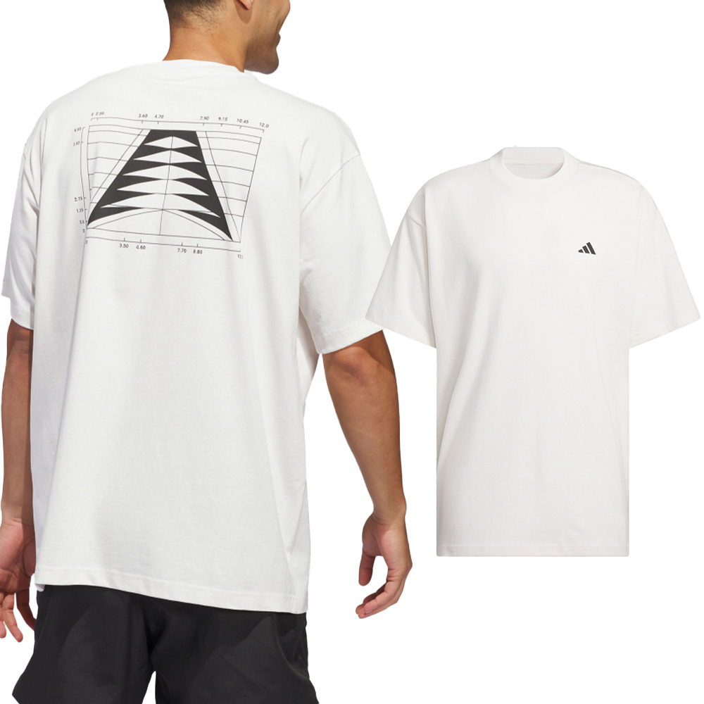 Adidas Anted GFX Tee 男款 白色 寬鬆 羅紋 圓領 運動 上衣 棉質 休閒 短袖 JC7853