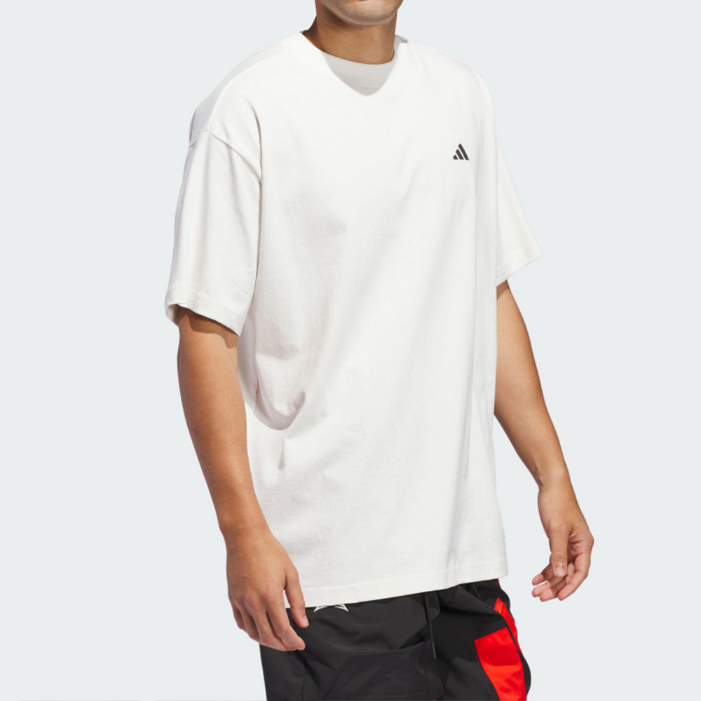 Adidas Anted GFX Tee 男款 白色 寬鬆 羅紋 圓領 運動 上衣 棉質 休閒 短袖 JC7853