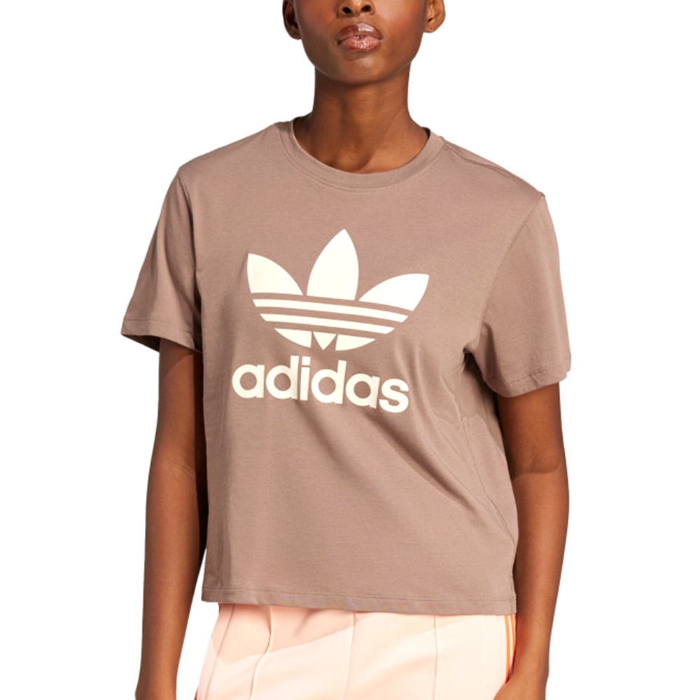 Adidas TRFL Tee Boxy 女款 棕色 亞規 圓領 T恤 運動 上衣 休閒 短袖 JD4582