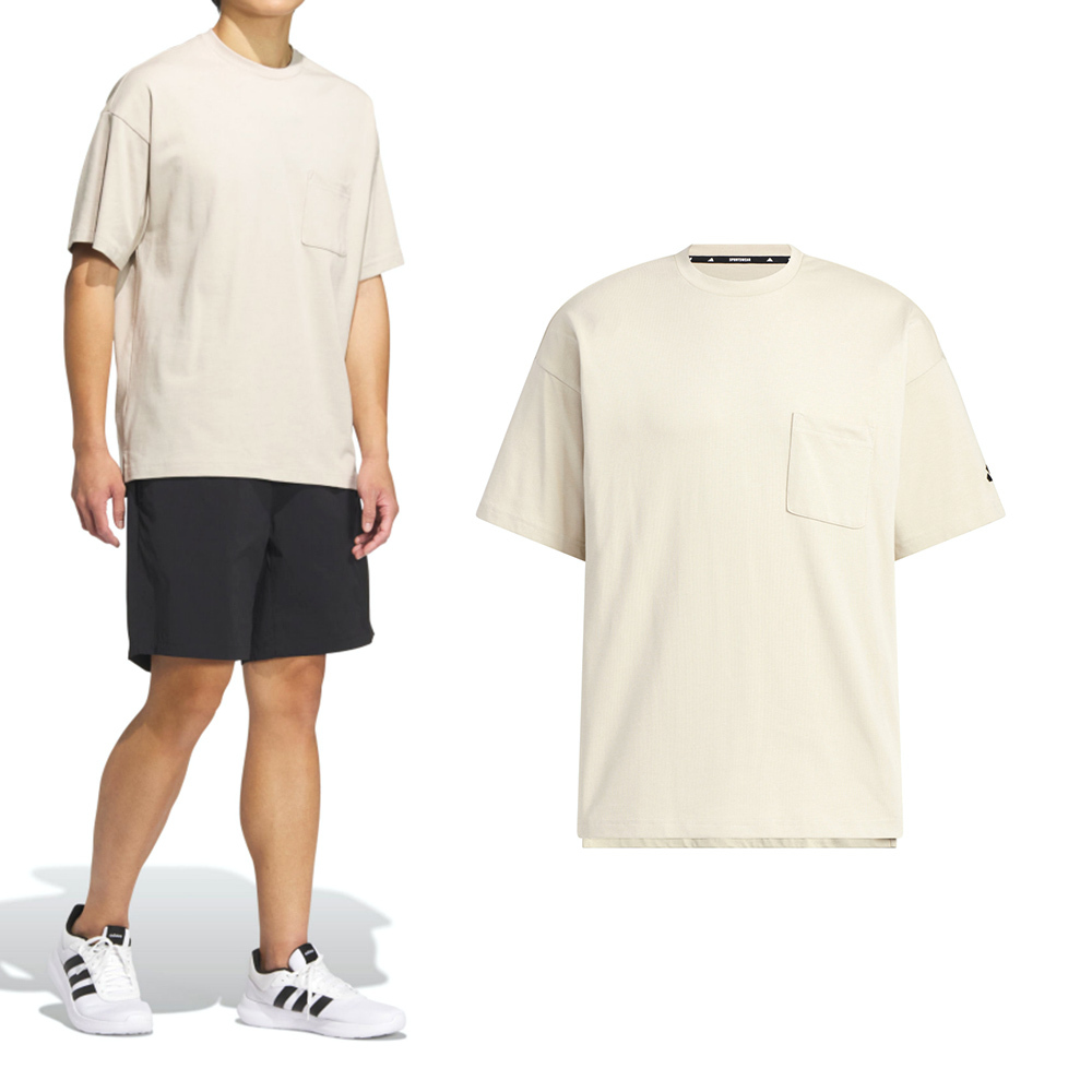 Adidas Pocket Tee 男款 灰色 訓練 慢跑 亞規 運動 休閒 圓領 上衣 短袖 JM2029