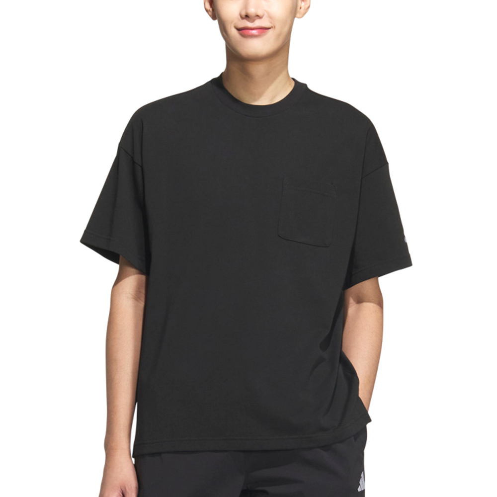 Adidas Pocket Tee 男款 黑色 訓練 慢跑 亞規 運動 休閒 圓領 上衣 短袖 JM2028