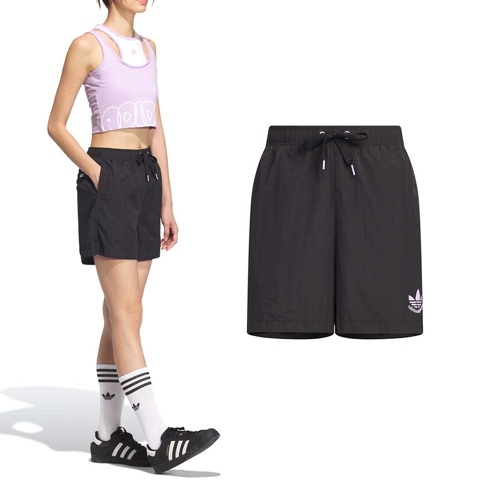 Adidas CS WV Short W 女款 黑色 三葉草 國際碼 口袋 休閒 舒適 運動 短褲 JN1682
