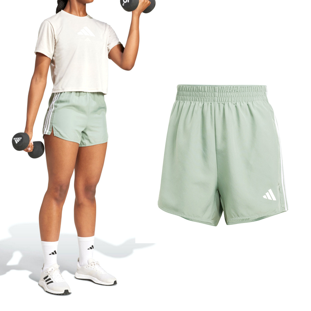 Adidas 3S Short High R 女款 綠色 亞規 吸濕 排汗 腰部鬆緊 運動 休閒 短褲 JN6873