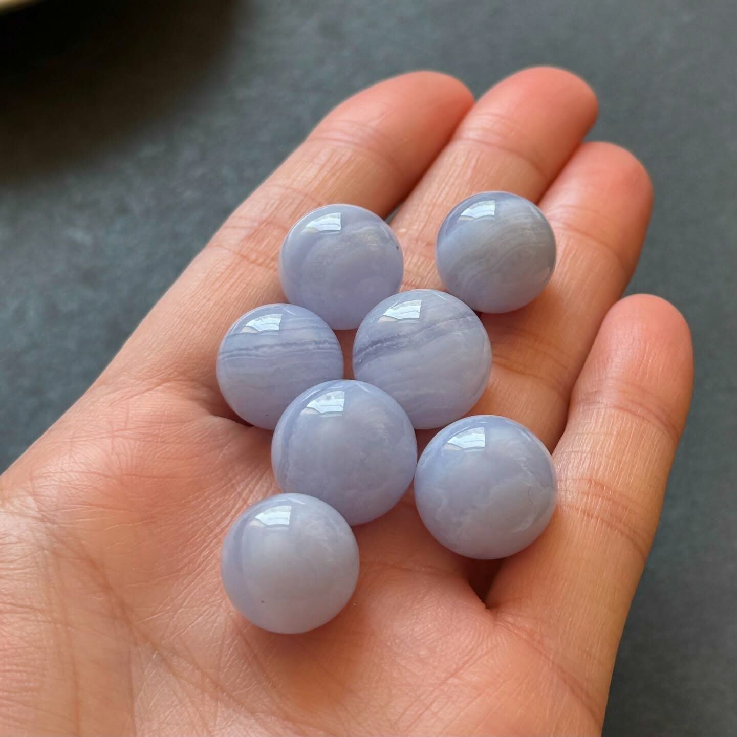 [原石] 藍紋瑪瑙 水晶球