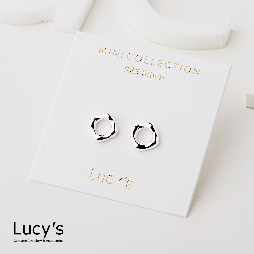 *925純銀〔輕銀系列〕簡約幾何 耳環 (114266)