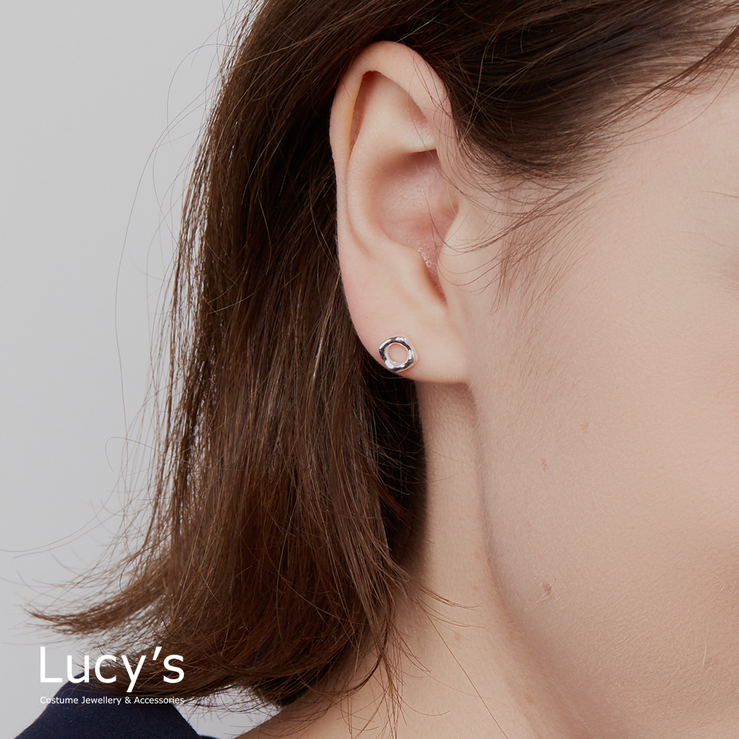 925純銀〔輕銀系列〕簡約幾何 耳環 (114266)