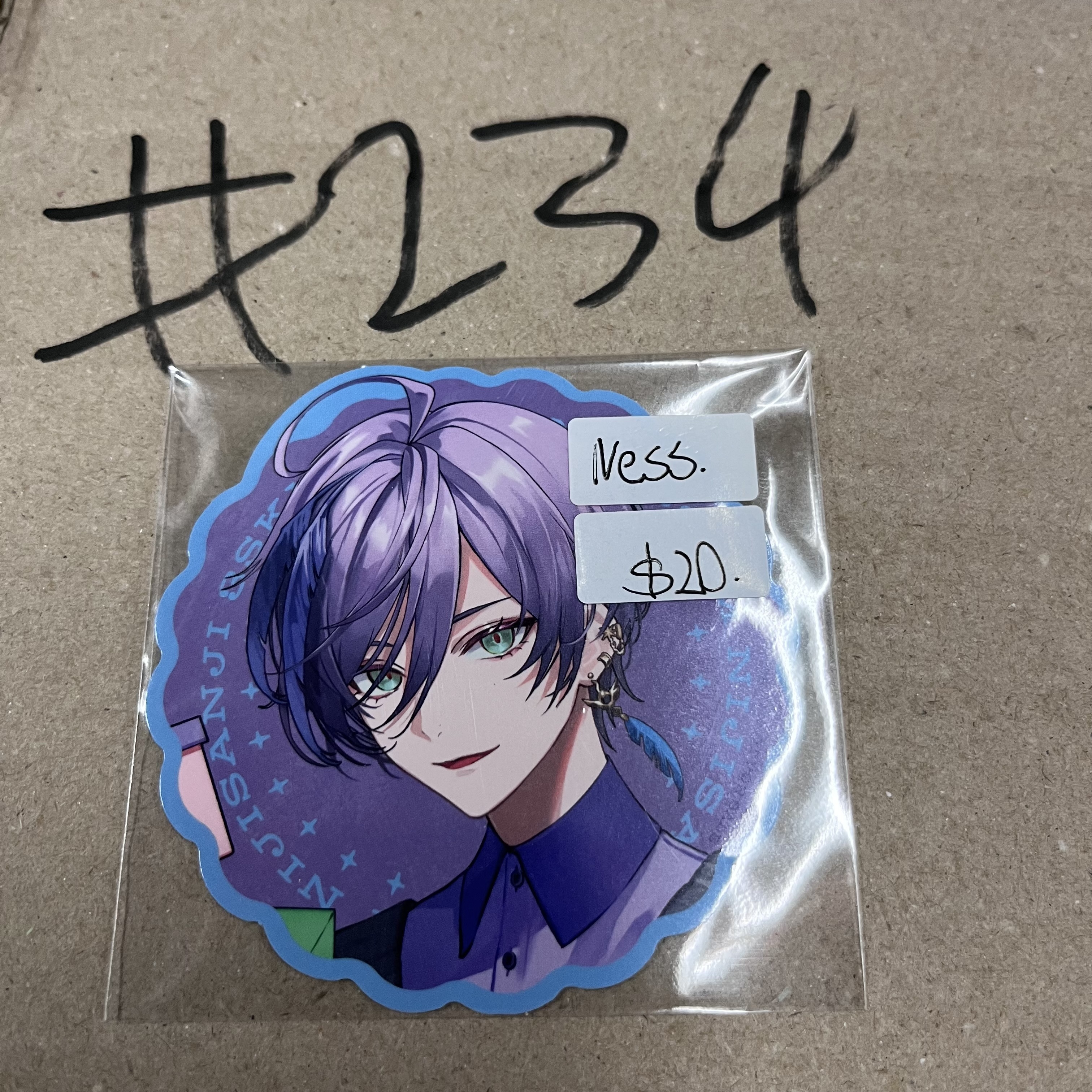 彩虹社 ness 貼紙#234