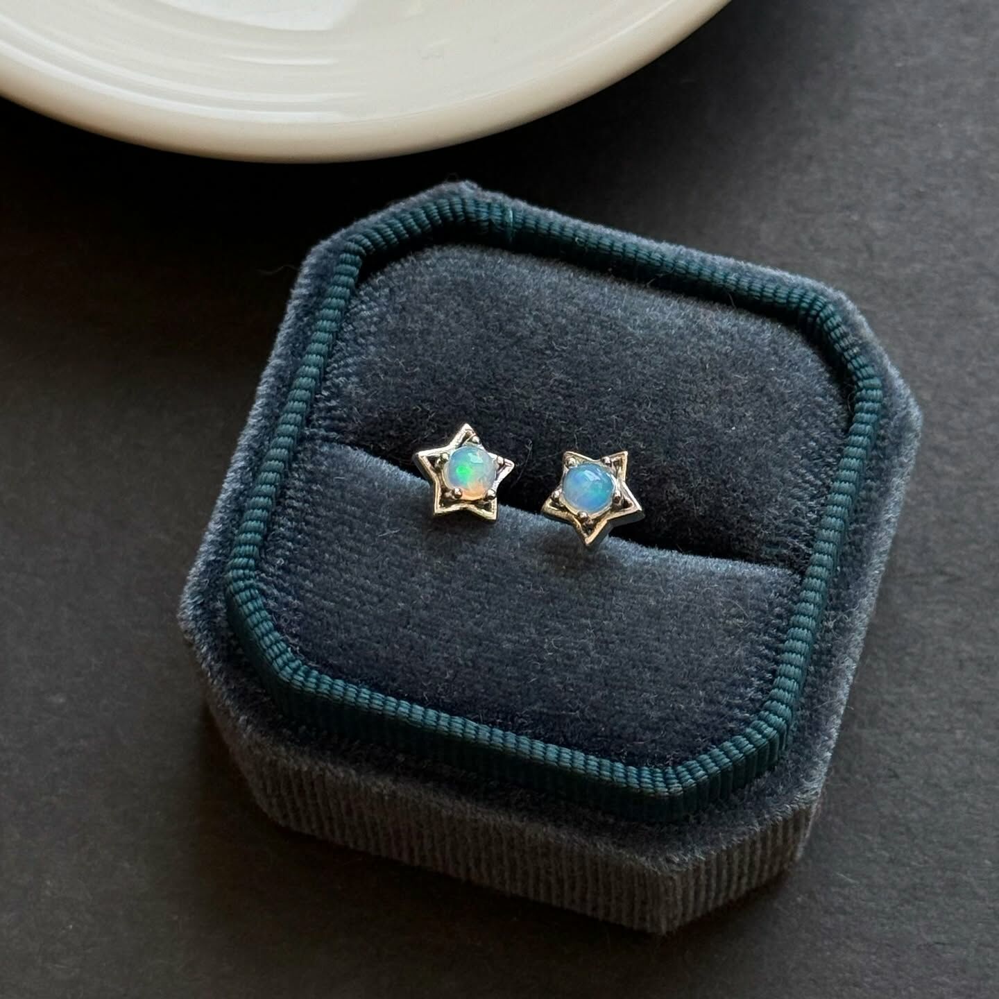 [原石] 衣索比亞蛋白石 925銀耳環