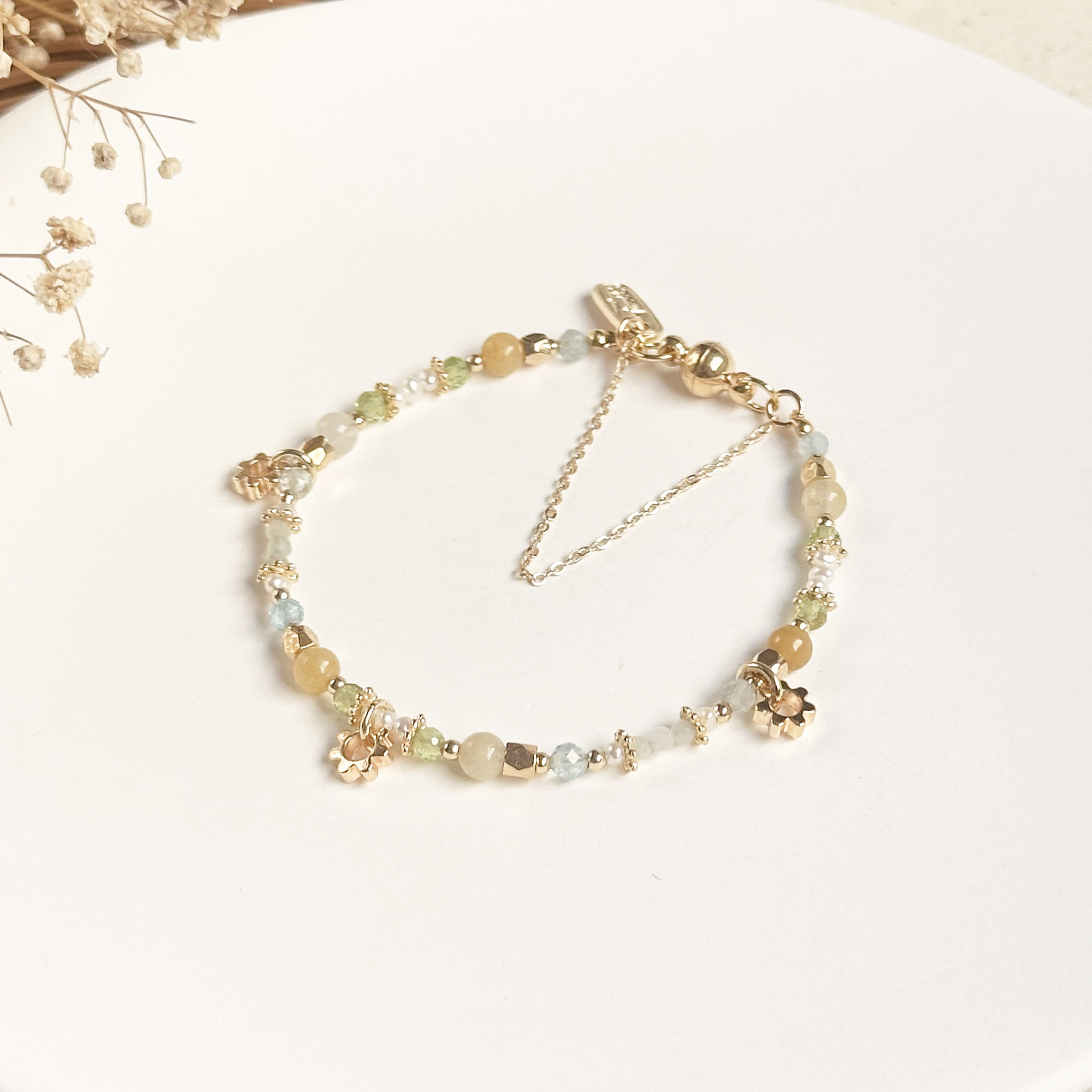 生日花 • 壹月捌 • 黃百里香 – 黃玉 – 手鍊