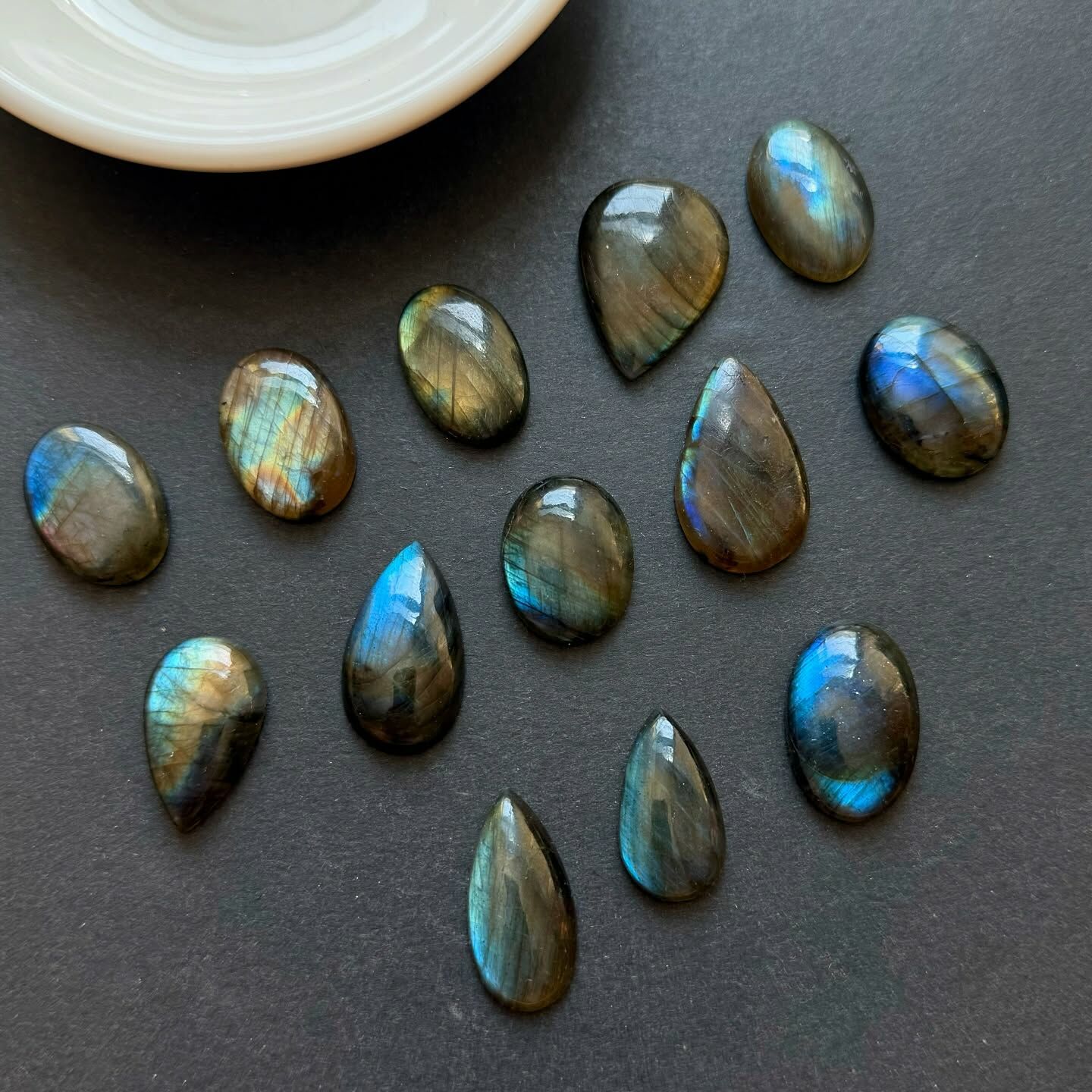 [原石] 拉長石蛋面 水晶蛋面