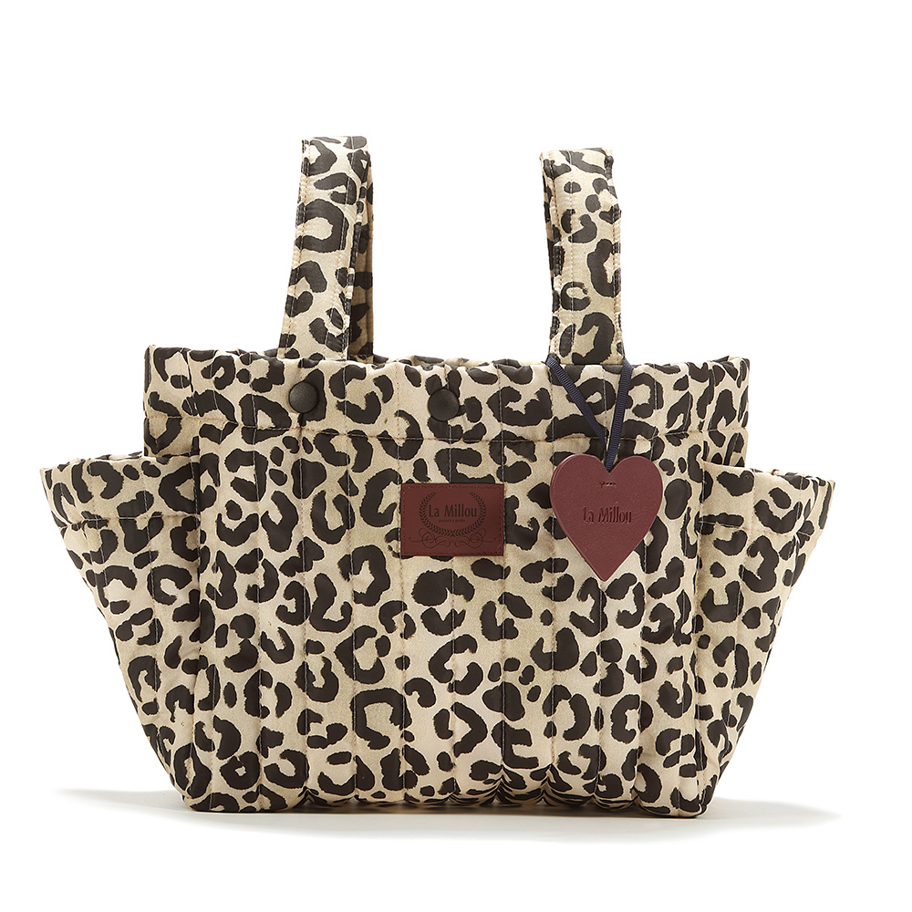 La Millou波蘭 Two Way 迷你托特包外出袋/推車掛包｜Magda聯名款奶油豹紋