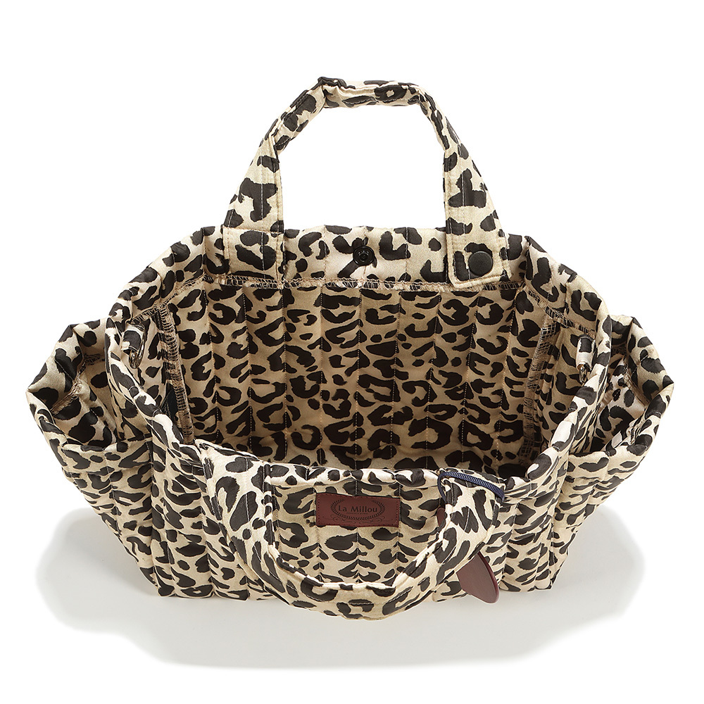 La Millou波蘭 Two Way 迷你托特包外出袋/推車掛包｜Magda聯名款奶油豹紋