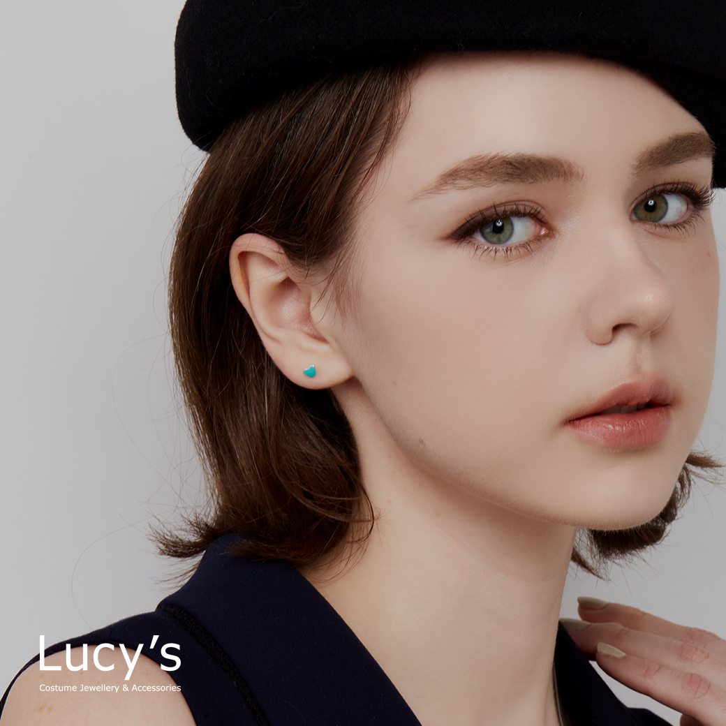 925純銀〔輕銀系列〕粉彩愛 耳環 (四色) (95793/95794/97235/95795)