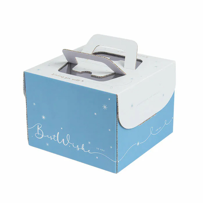 手提蛋糕盒 六吋 晨曦波光 10入/包 20x20.5x15cm【3A06-120002】