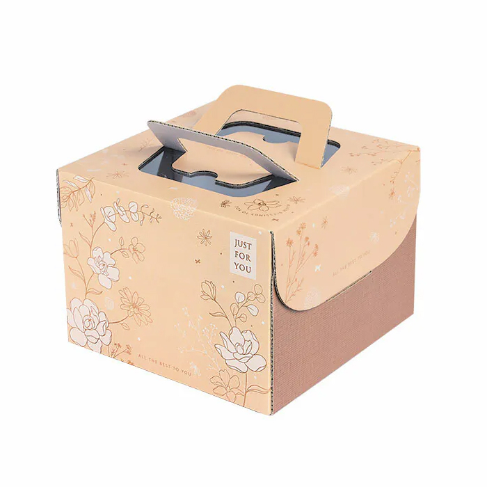 手提蛋糕盒 六吋 莫內花園 10入/包 20x20.5x15cm【3A06-120003】