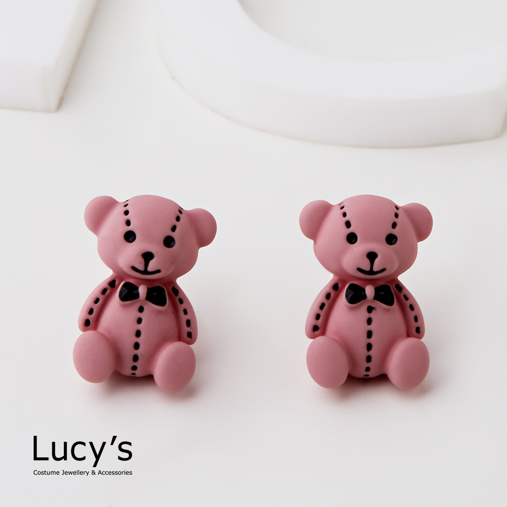 小熊玩偶 耳環 (四色) (122678/122679/122680/122681)
