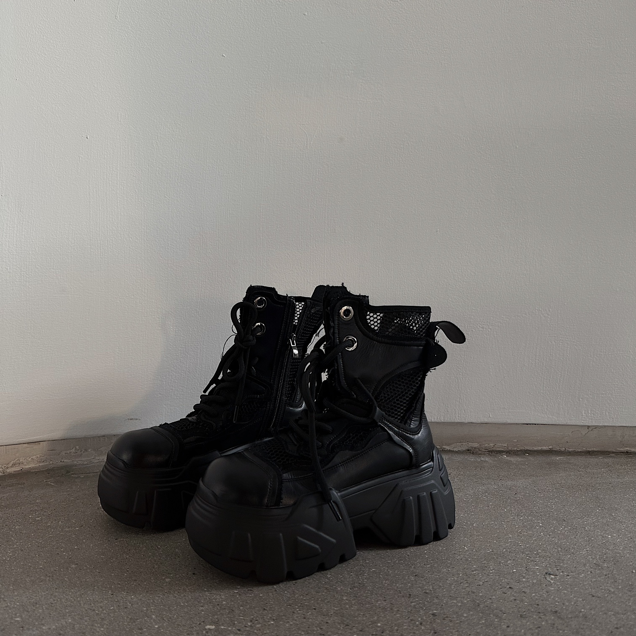 【Apr.23 廣州連線】小眾顯高* 賽博朋克繫帶厚底靴