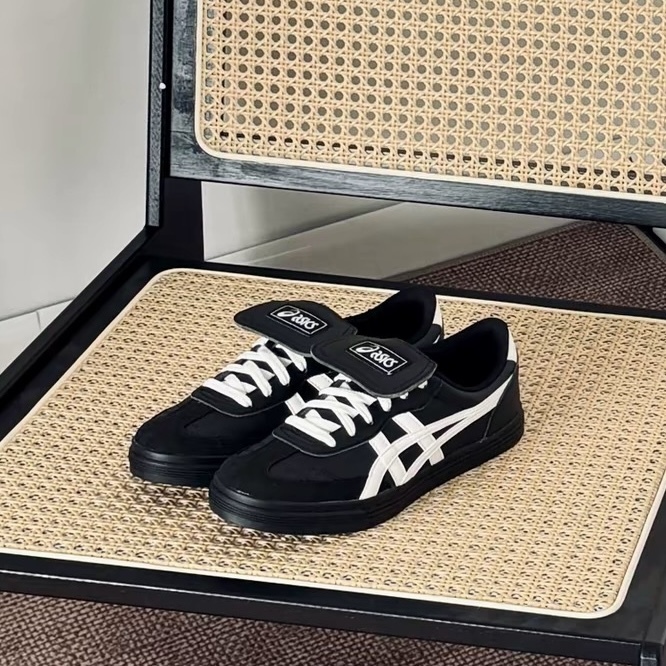 ASICS AARON 2.0 黑奶油 黑白 大鞋舌 翻蓋鞋舌 休閒 復古 1203A720-001