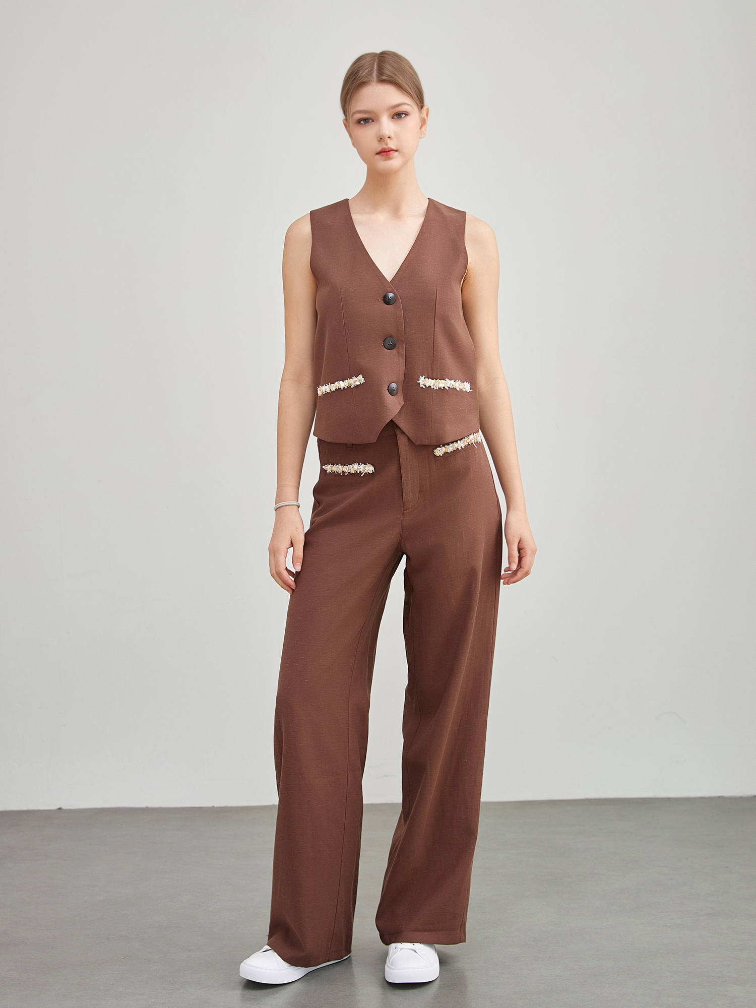 mi-tu 休閒闊腳褲