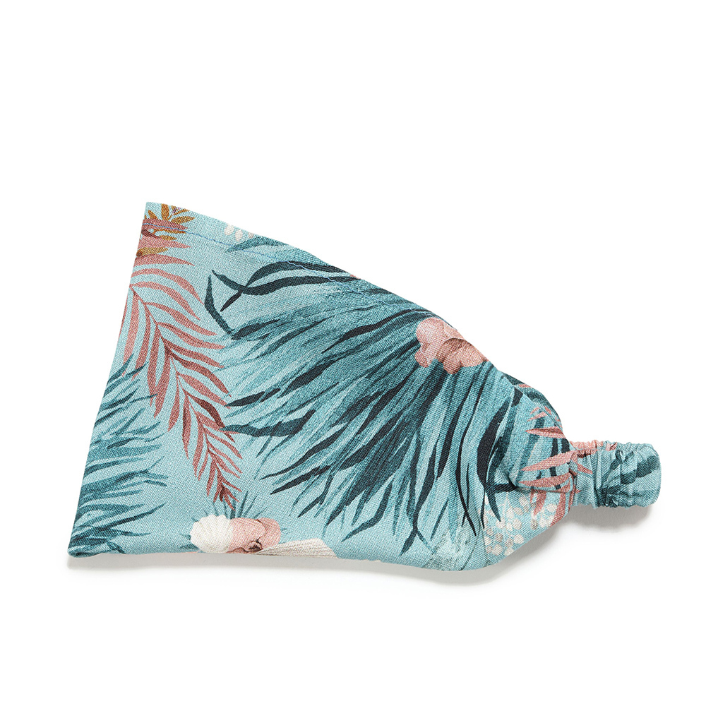 La Millou波蘭 歐萌造型頭帶｜棕櫚美妍花(綠底)