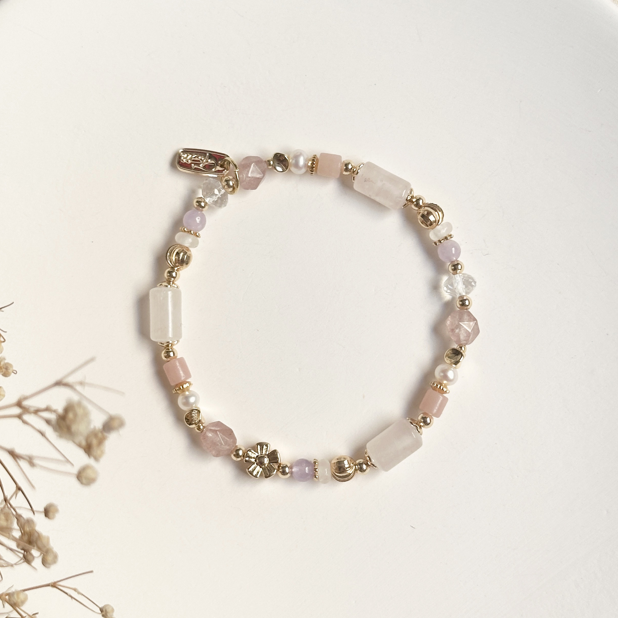 生日花 • 伍月貳參 • 歐丁香 – 粉晶 – 手鍊