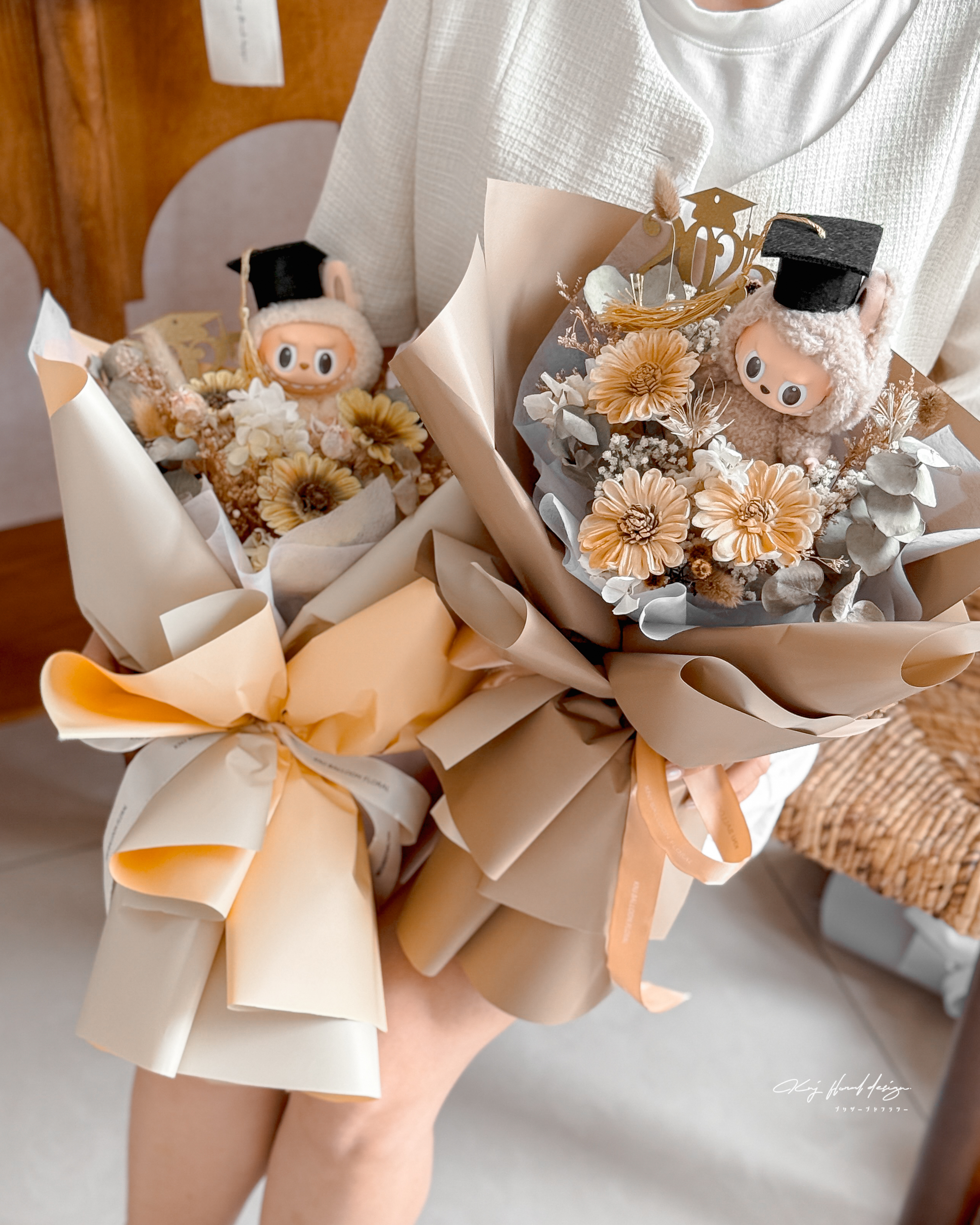 LABUBU 馬卡龍畢業花束