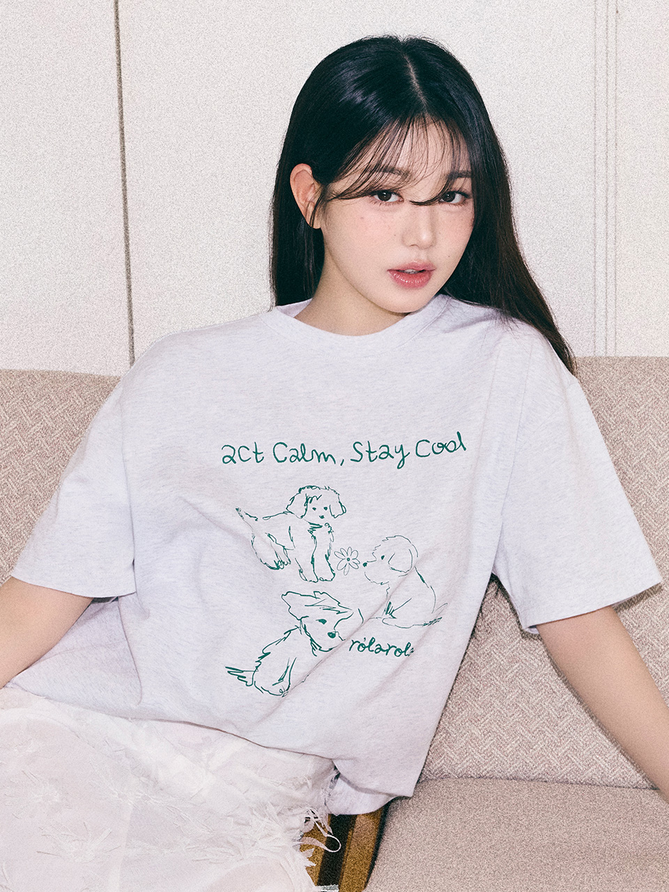 張員瑛同款！ROLAROLA COOL FRIENDS PUPPY T-SHIRT (3 Colours)