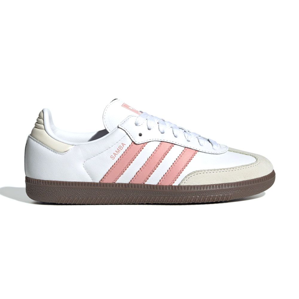 Adidas Samba OG 女鞋 白粉色 德訓鞋 休閒 滑板 復古 膠底 愛迪達 運動 休閒鞋 JI2677
