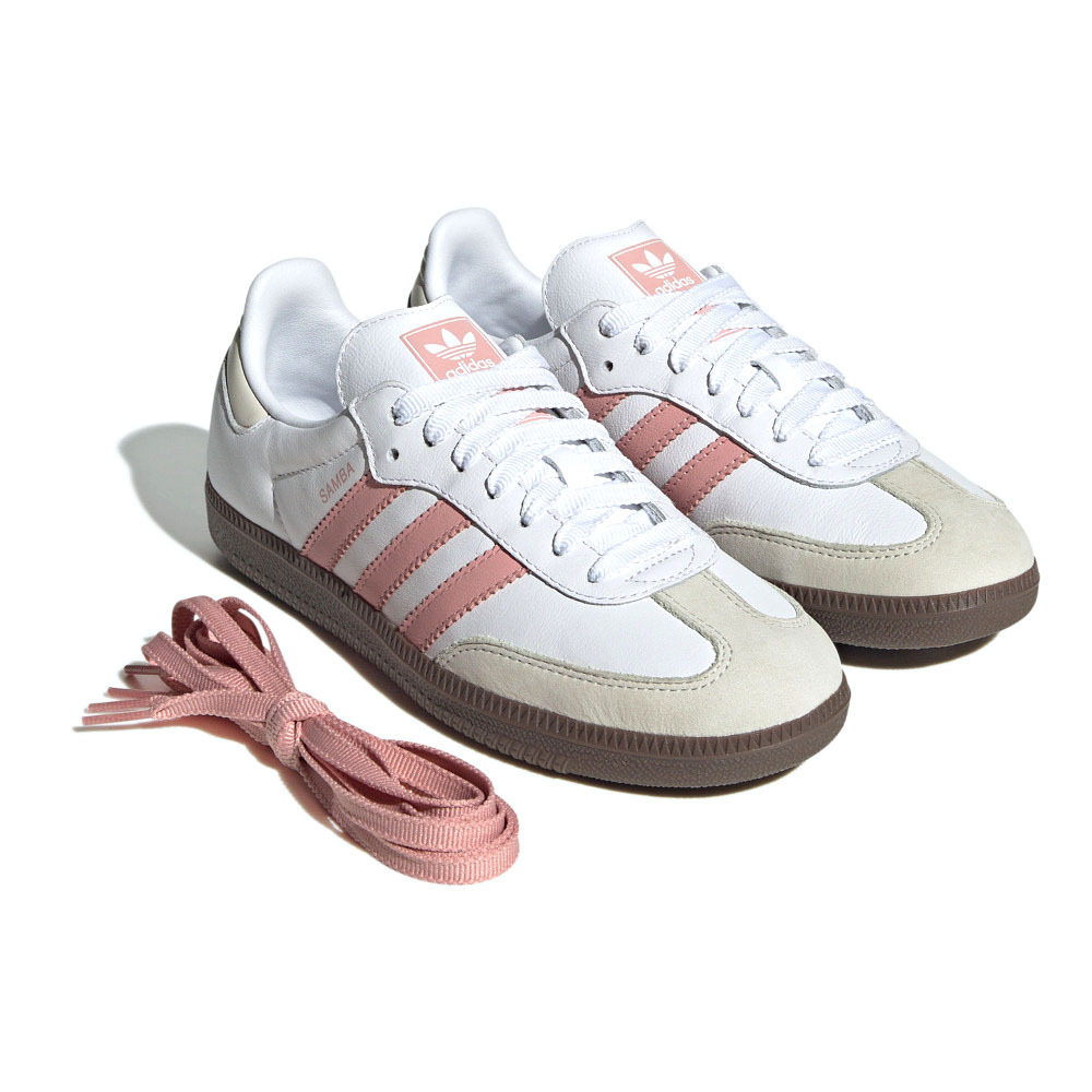 Adidas Samba OG 女鞋 白粉色 德訓鞋 休閒 滑板 復古 膠底 愛迪達 運動 休閒鞋 JI2677
