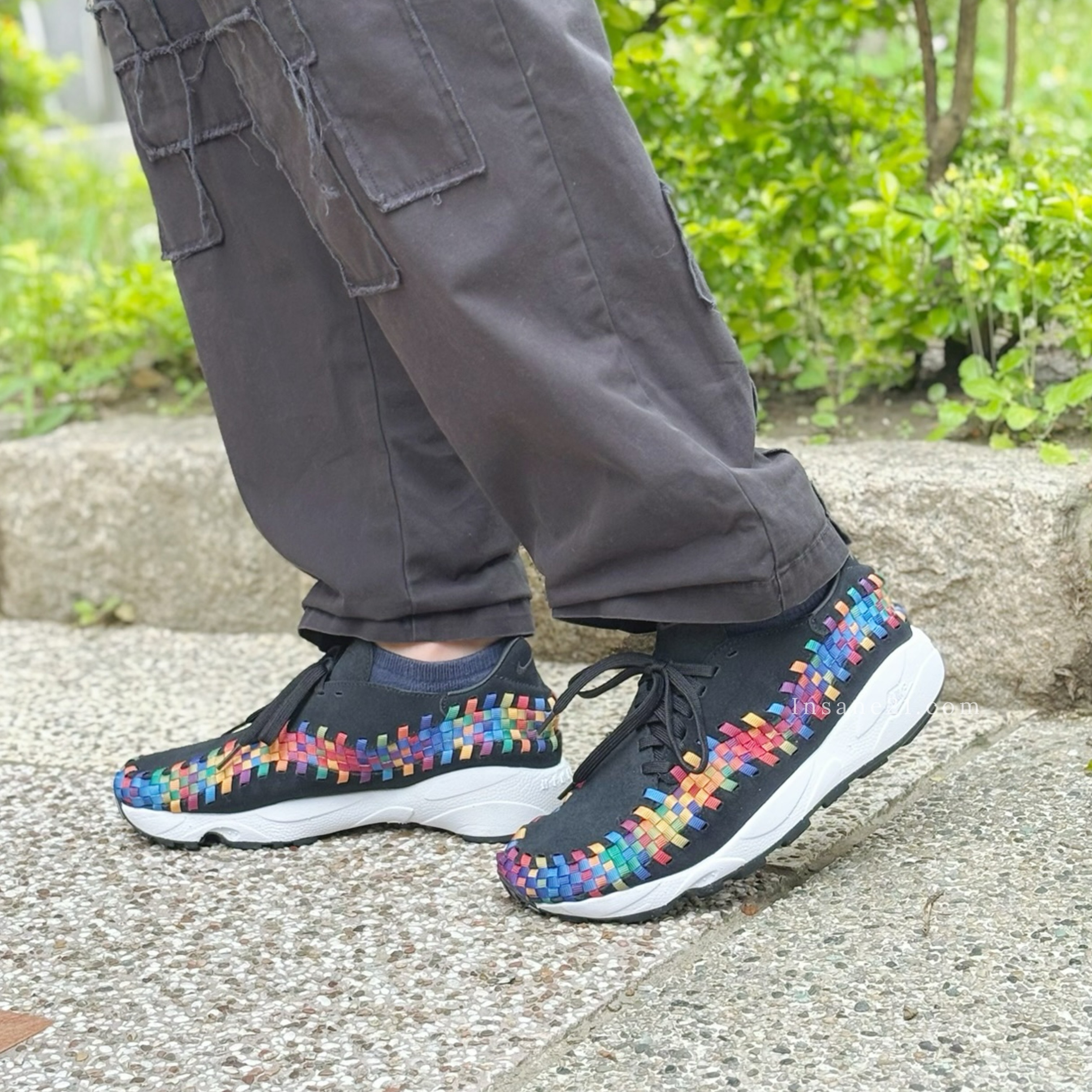 NIKE AIR FOOTSCAPE 黑彩虹 編織鞋 慢跑 休閒鞋 男女鞋 FB1959-002
