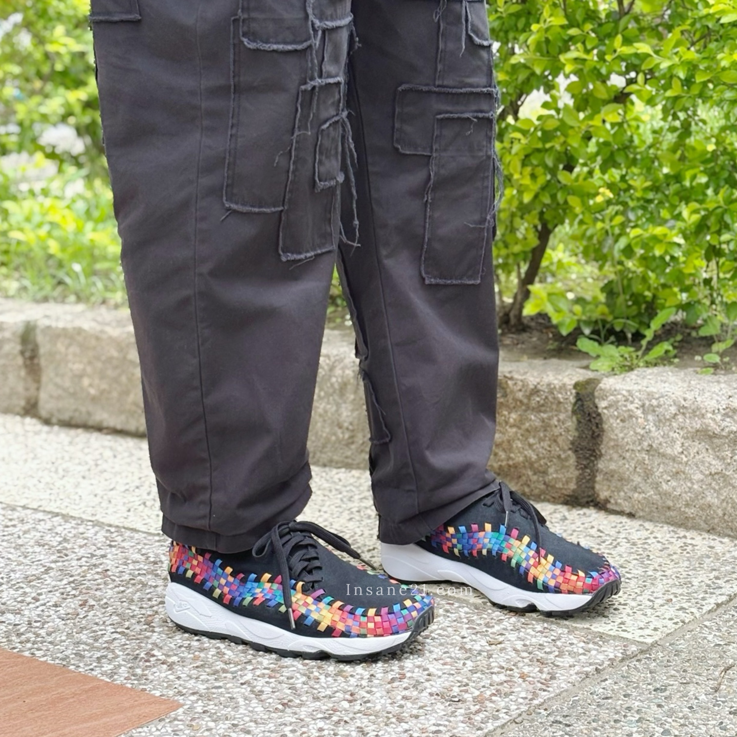 NIKE AIR FOOTSCAPE 黑彩虹 編織鞋 慢跑 休閒鞋 男女鞋 FB1959-002