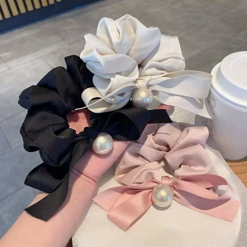 G17素面珍珠大腸髮圈