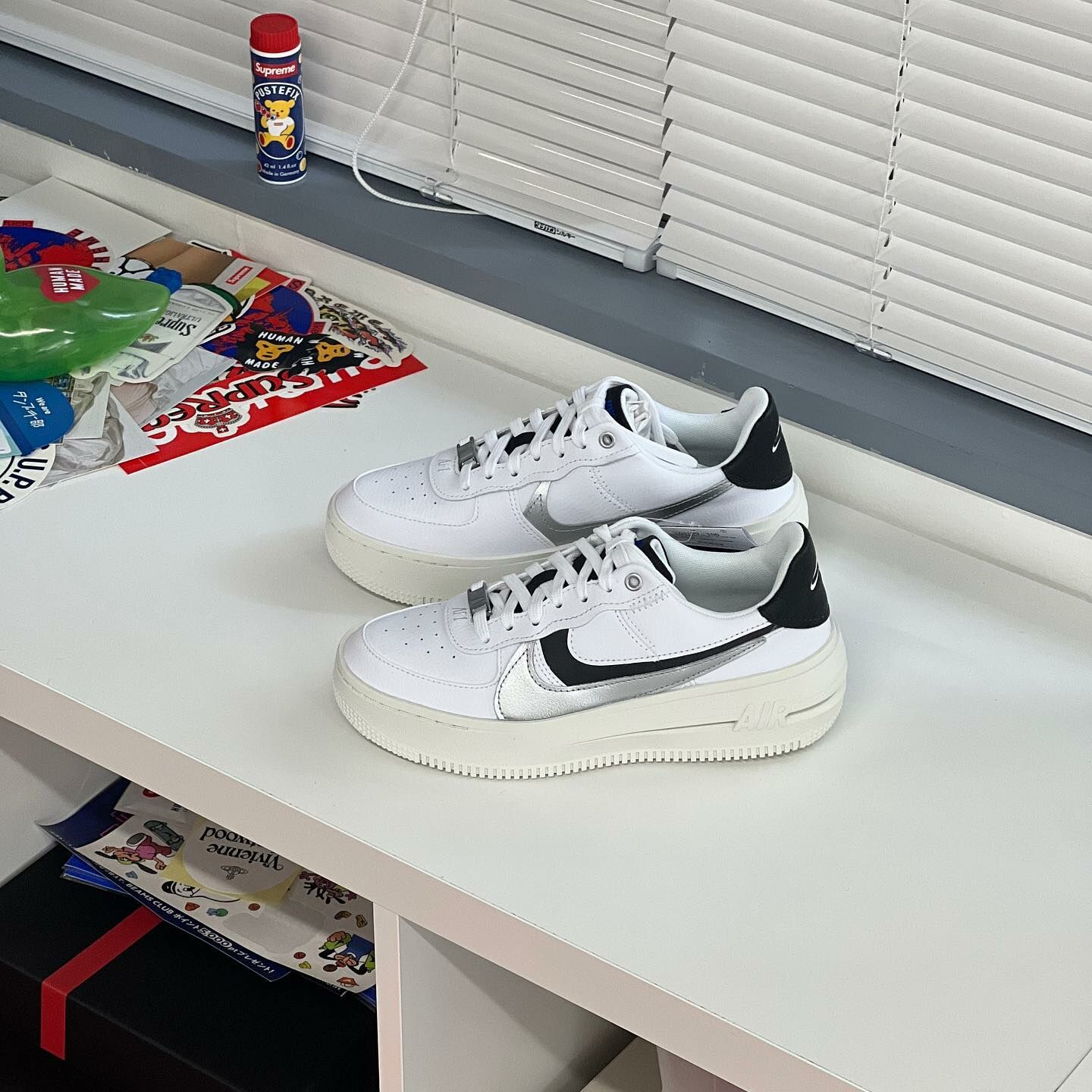 Nike Air Force 1 PLT.AF.ORM 白銀 白色 白鞋 厚底 增高 AF1 DX3199-100