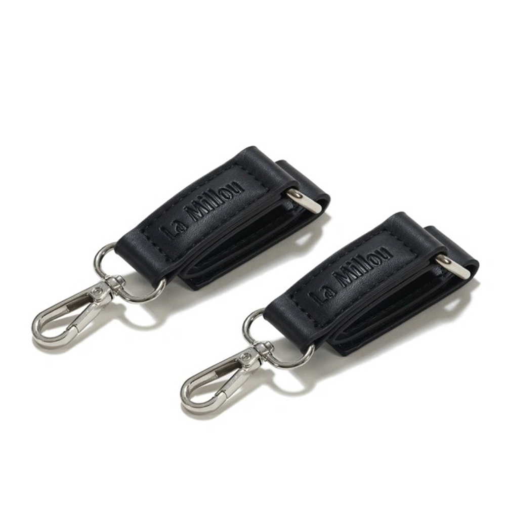 La Millou波蘭 FEERIA 嬰兒推車皮革掛勾｜深黑