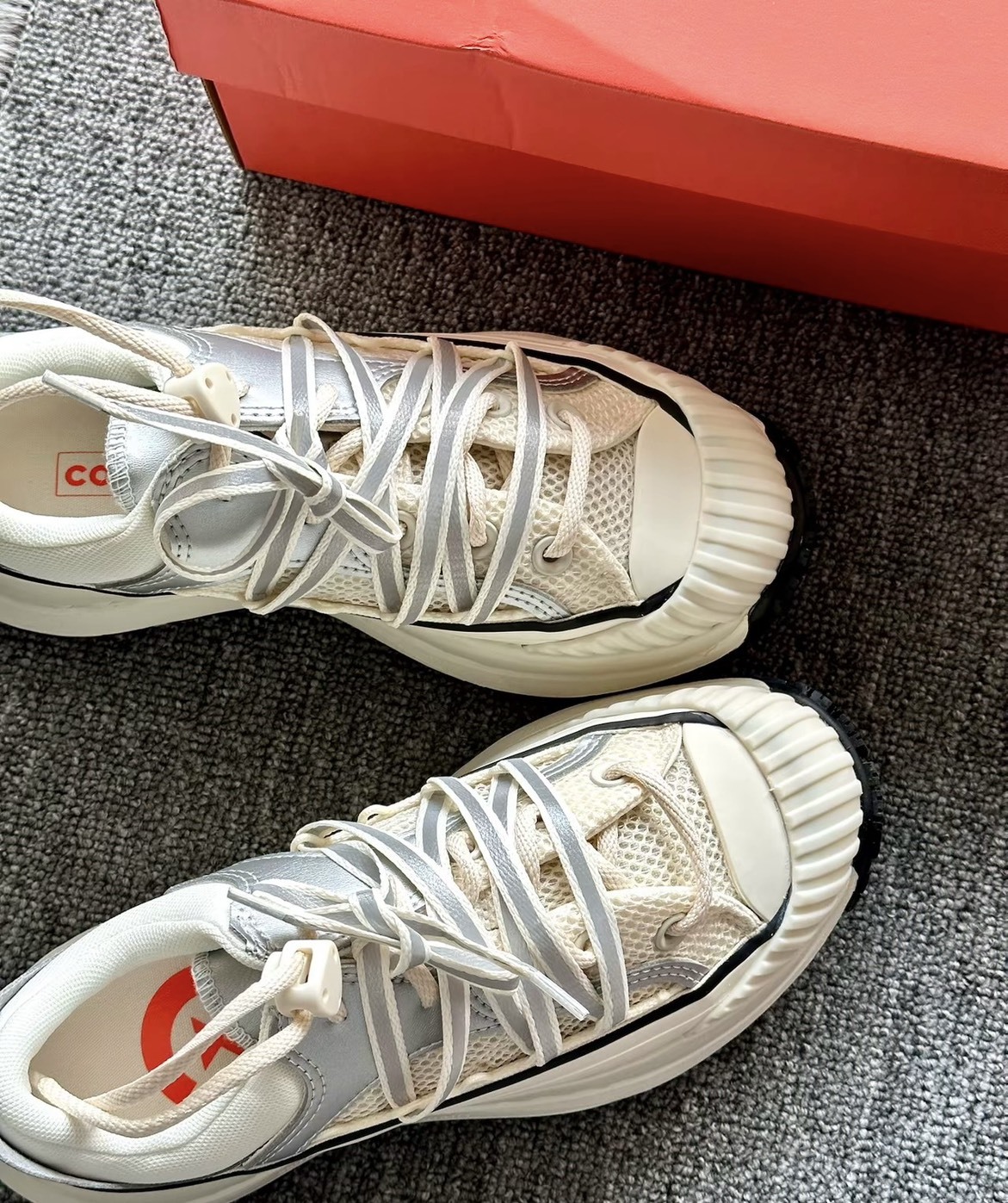 CONVERSE CHUCK 70 AT-CX 未來銀 金屬銀 灰銀 奶油底 低筒 男女鞋 A15186C