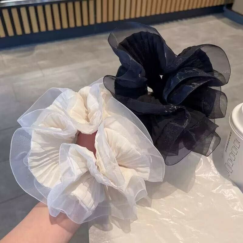 G24慵懶法式網紗大腸髮圈