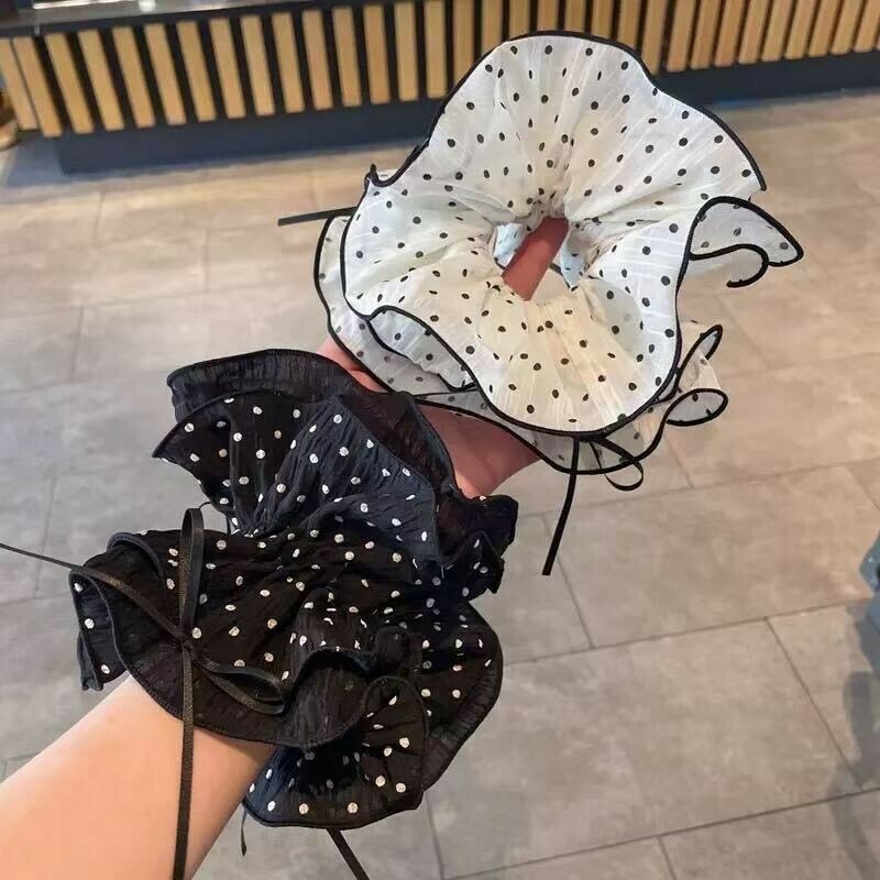 G29抓皺圓點蝴蝶結大腸髮圈