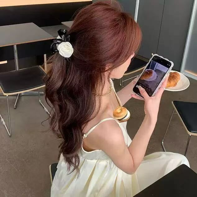 G08山茶花字母蝴蝶結鯊魚夾