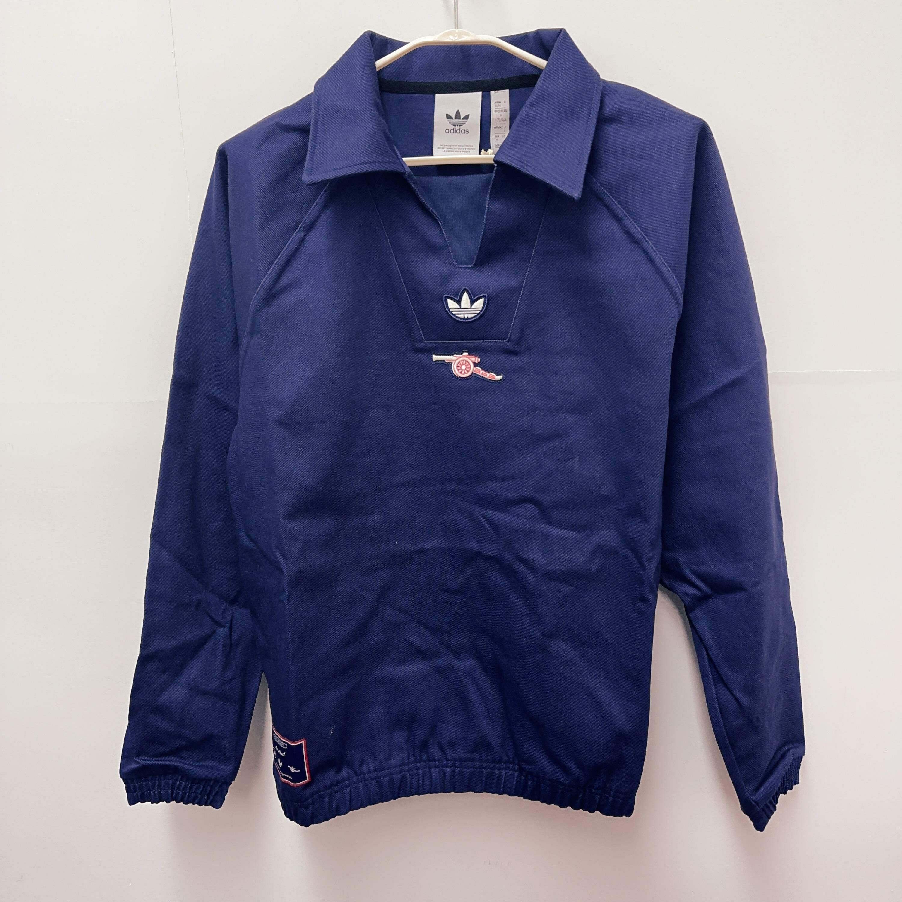 阿仙奴Adidas藍色三葉logo長袖衫