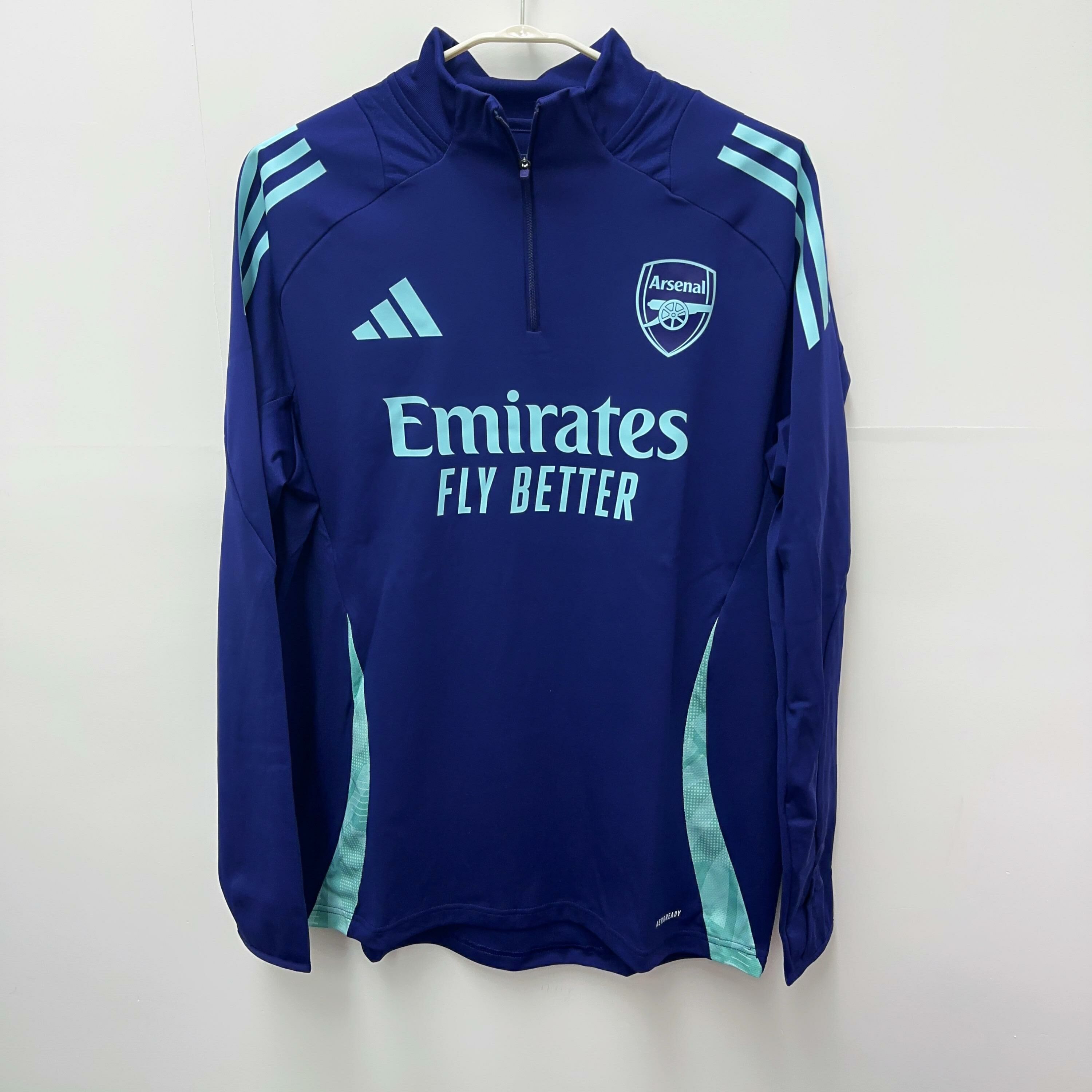 阿仙奴Adidas24/25藍色長袖球迷版Training